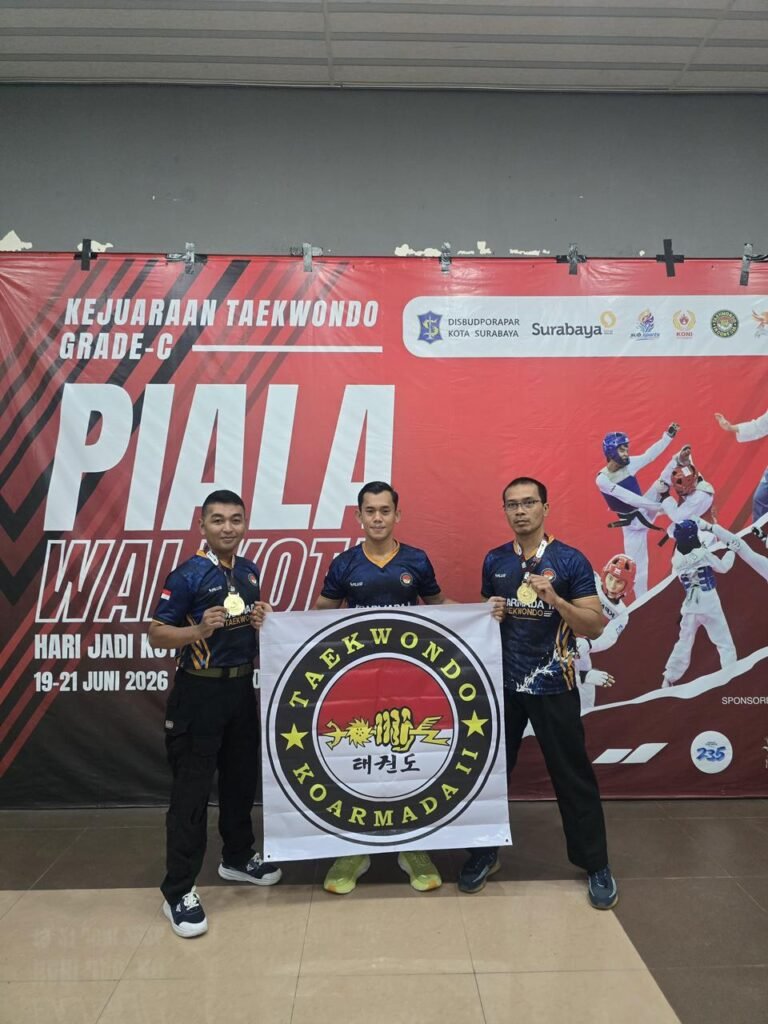 Tujuh Medali Sukses Diraih Prajurit Koarmada II di Kejuaraan Taekwondo Piala Wali Kota Surabaya